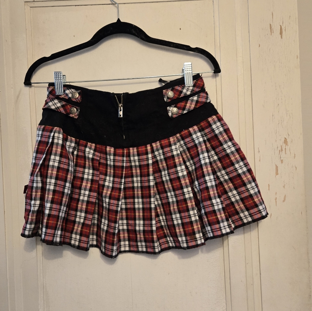 Red plaid tripp skirt size small - Picture 2 of 4